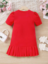 Girls Young Girl' Pleated Hem Bowknot Casual Dress, Comfy & Elegant, Spring/Summer